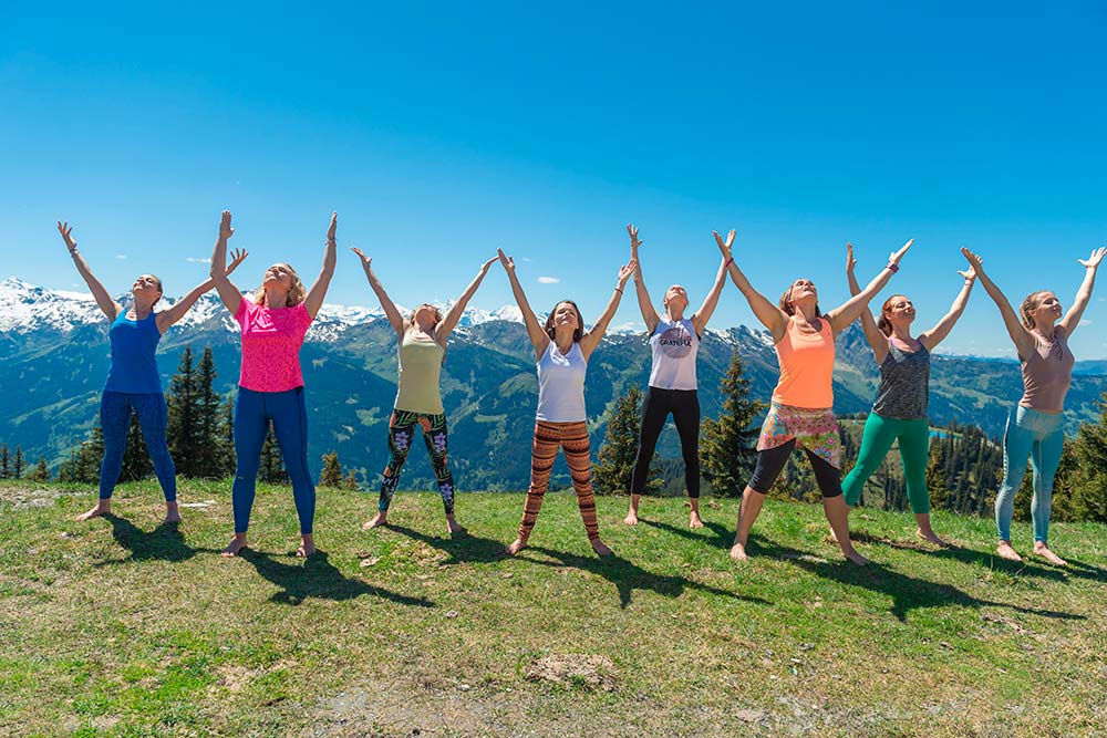 Yoga - atme die Berge
